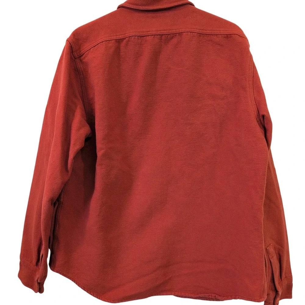 J. Crew Mens Sporting Life Burnt Orange Cotton Shirt Jacket Chamois Large Barn